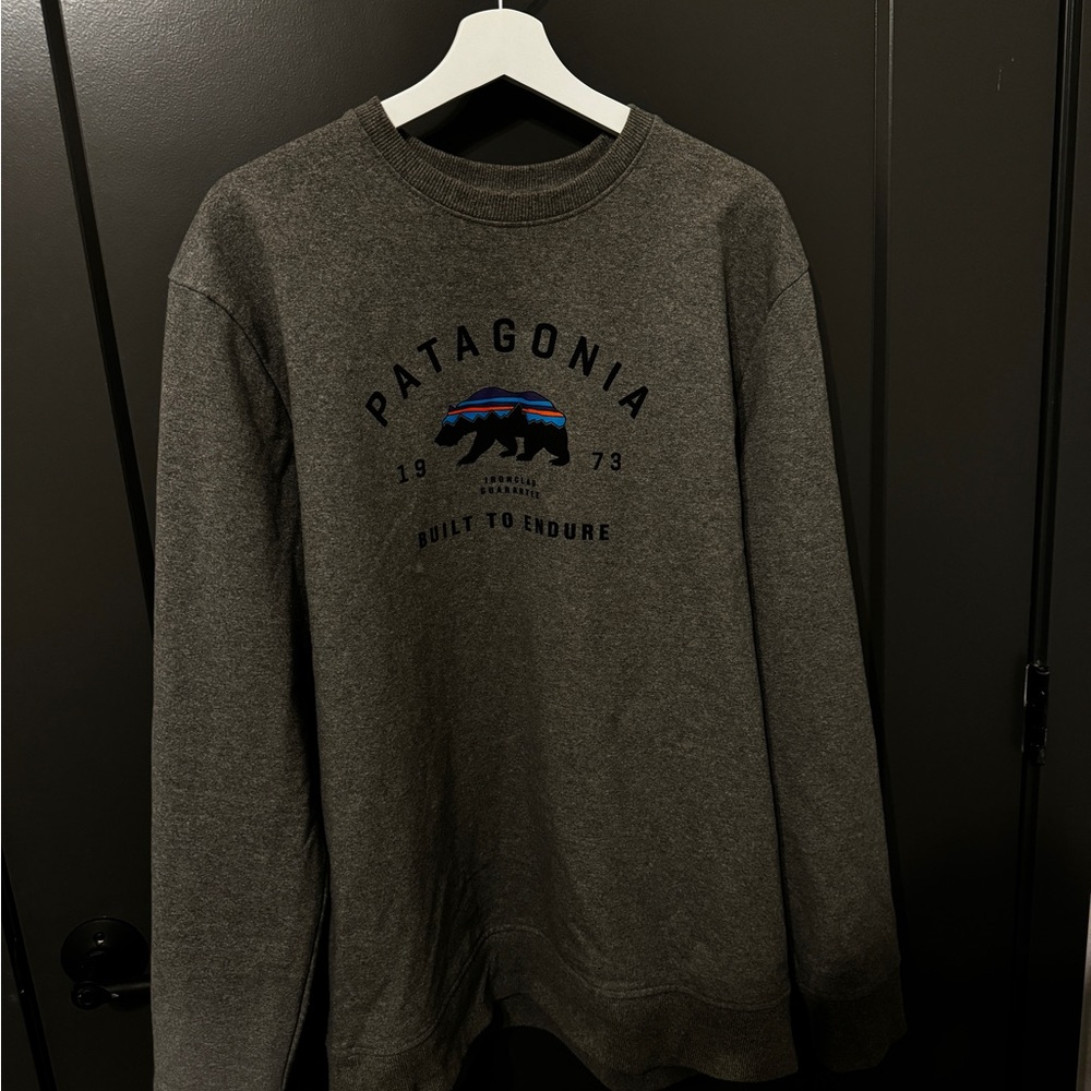 Patagonia Arched Fitz Roy Bear Uprisal Crew Sweatshirt Mens large